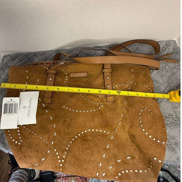 Vera Bradley Gallatin Tote in Toasted Hazelnut Leather MSRP 248 - Picture 4 of 10